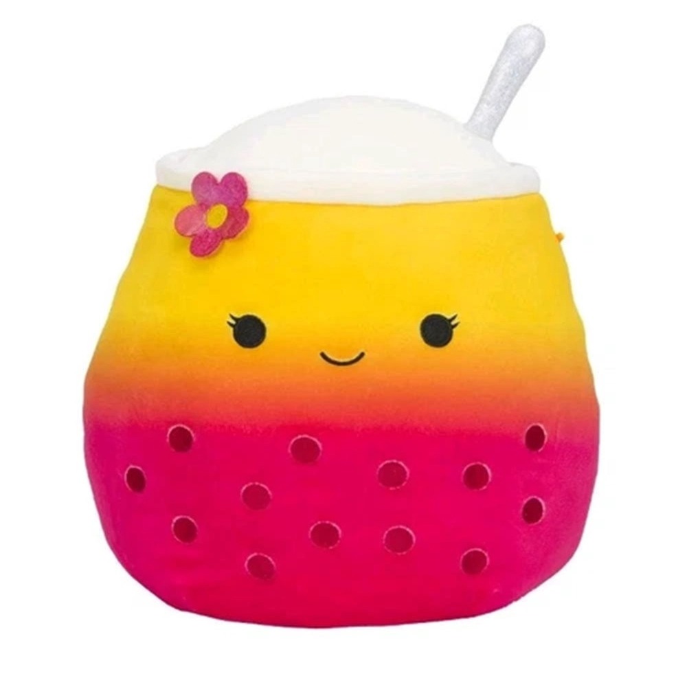 Squishmallows Bergit Boba‎ Plush 14in Pink Orange Gradient Soft Toy New